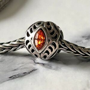 CHAMILIA Orange Crystal Celebrations Charm CHAM 925S Excellent!